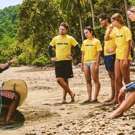 Zee schildpadden project Costa Rica groep leren surfen 