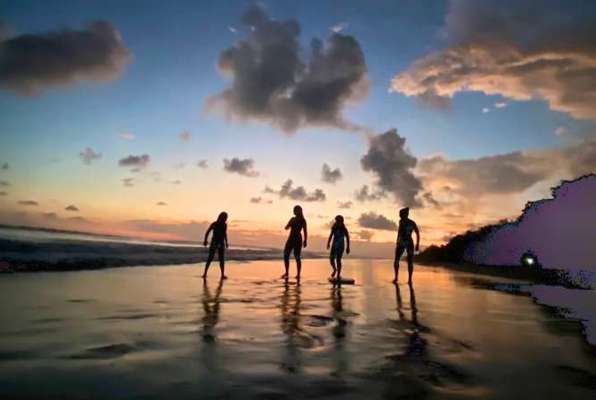 Zee schildpadden project Costa Rica groep op het strand 